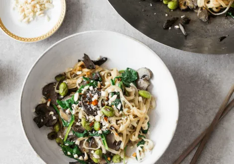 wild mushroom rice noodles