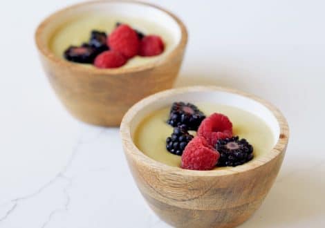 Matcha Custard with Berries 1