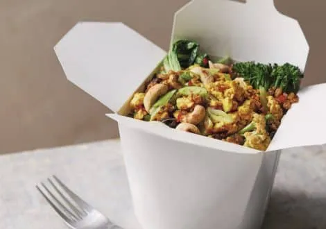 Tofu Fried Whole Grains with Crunchy Cashews Photo