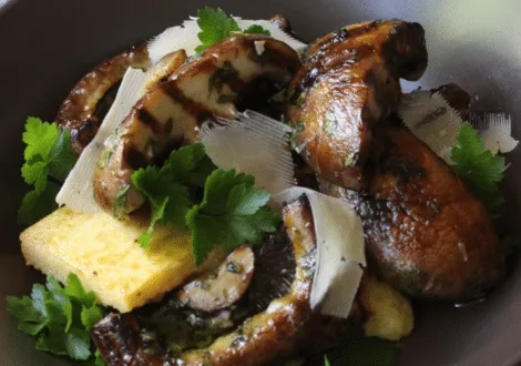 Grilled Portabello Mushrooms with Polenta
